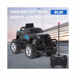 Children's toy remote-controlled off-road vehicle alloy speed four-wheel drive climbing four-wheel drive - blue