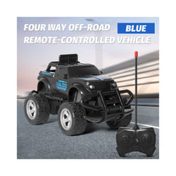 Children's toy remote-controlled off-road vehicle alloy speed four-wheel drive climbing four-wheel drive - blue