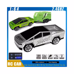 RC 1:64 Off-Road Monster Truck Remote Control Mini Climbing Car Alloy Model Remote Control Electric - Green
