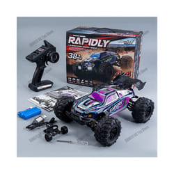 50 or 80KM/H Rc Cars 1/16 Off Drift Road 4WD with LED 2.4G Waterproof Remote Control Monster Truck for - 50KM Purple 1Battery