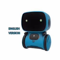 Toy Robot Voice Control Interactive Robot Cute Toy Smart Robot for Kids Dance Voice Command Touch Control - English Blue