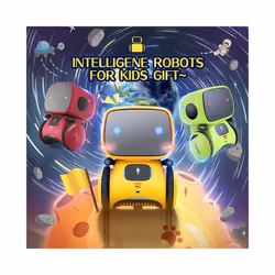 Toy Robot Voice Control Interactive Robot Cute Toy Smart Robot for Kids Dance Voice Command Touch Control - English Blue