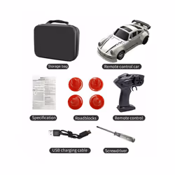 2025 New Kf20 1:64 Drift Rc Car Four-wheel remote-controlled racing car Full proportions Desk Competition - KF20-A-Storage ba ...