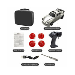 2025 New Kf20 1:64 Drift Rc Car Four-wheel remote-controlled racing car Full proportions Desk Competition - KF20-A-Storage bag.