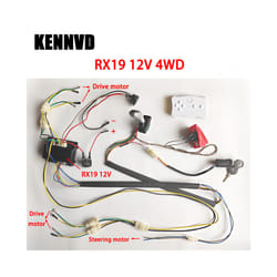 DIY  200W wire harness for children's electric car with switch and remote control receiver Ride On Toys - 4WD