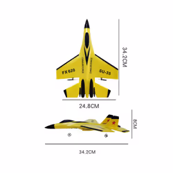 FX620 RC Plane Toy Cessna 150m Jet Su35 Electric Foam Flyer Remote Control Hawker Glider Airplane Model - 34CM FX622 LED