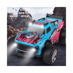 1:20 Model RC Car With LED Light 2.4G High Speed Off-road KF24 KF23 Remote Control Climbing Vehicle - Blue 500mah