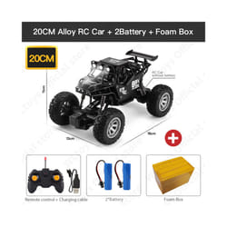 ZWN 1:12 / 1:16 4WD RC Car With Led Lights 2.4G Radio Remote Control Cars Buggy Off-Road Control Trucks - 20CM Black 2B Alloy