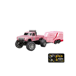 Mobile App Controlable 1:64 Metal Alloy Proportional Remote Control Car Christmas Gift 2.4GHz Mini RC - Pink
