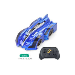 Children Climbing Remote Control Cars Cool Dependence On Wall Racing Toy Cars Little Boy Gifts - Blue