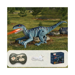 Electric remote control Velociraptor Tyrannosaurus Rex simulation sound emitting remote control dinosaur - A