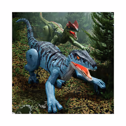 Electric remote control Velociraptor Tyrannosaurus Rex simulation sound emitting remote control dinosaur - A