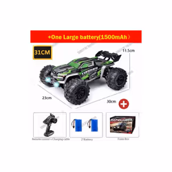 50 or 80KM/H Rc Cars 1/16 Off Drift Road 4WD with LED 2.4G Waterproof Remote Control Monster Truck for - 16101 Green 2B
