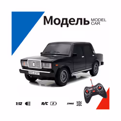 1:12 Rada Remote Control Car Simulation Car Sedan Model Children Remote Control Toy Car Birthday Gift - Lada black
