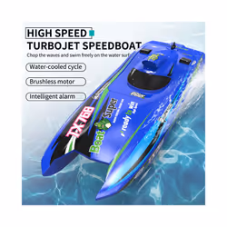 TX768 RC Boat 2.4G Brushless High Speed Remote Control Ship 30km/h Professional Speedboat Watercraft - Blue