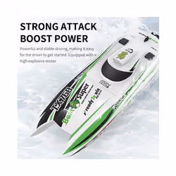 TX768 RC Boat 2.4G Brushless High Speed Remote Control Ship 30km/h Professional Speedboat Watercraft - Blue