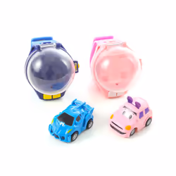 Children's Mini Watch Remote Control Car Toy Novelty RC Car Toy Cartoon Portable USB Charging Watch - infrared pink