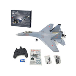 Su35 Rc Plane 4CH Foam Remote Control Airplane Model QF009 J16 Glider 2.4G 360 Flip-Roll 525mm Fixed - Light Grey