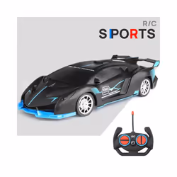 Rc Car Fast with Led Light 2.4g Radio Remote Control Sports Cars Stunt High-Speed Drift Racing Electric - B