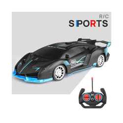 Rc Car Fast with Led Light 2.4g Radio Remote Control Sports Cars Stunt High-Speed Drift Racing Electric - B