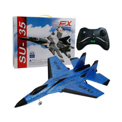 FX620 RC Plane Toy Cessna 150m Jet Su35 Electric Foam Flyer Remote Control Hawker Glider Airplane Model - 39cm blue
