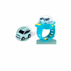 Children's Mini Watch Remote Control Car Toy Novelty RC Car Toy Cartoon Portable USB Charging Watch - infrared Maca green