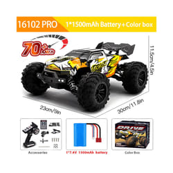 16102PRO Brushless 4WD RC Cars For Adultsï¼1:16 Fast RC Cars With  High-Speed Remote Control Car, All - 16102PRO 70KM-H Box