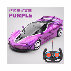 Rc Car Fast with Led Light 2.4g Radio Remote Control Sports Cars Stunt High-Speed Drift Racing Electric - R