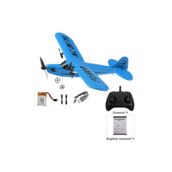 FX803 RC Plane 2.4G 2CH EPP Foam Remote control Airplane Super Glider Aircraft Outdoor Plane Toys for - Blue W 1 battery