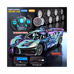 Rc Car 4Ch High-Speed Remote Control Drift Racing Car Electric Sportscar Toy Vehicle Model Toys for - Blue 21cm