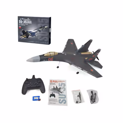Su35 Rc Plane 4CH Foam Remote Control Airplane Model QF009 J16 Glider 2.4G 360 Flip-Roll 525mm Fixed - GRAY