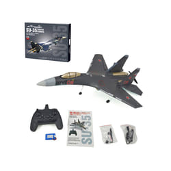 Su35 Rc Plane 4CH Foam Remote Control Airplane Model QF009 J16 Glider 2.4G 360 Flip-Roll 525mm Fixed - GRAY