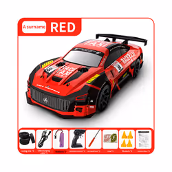 Q165 2.4G Drift Rc Car 4WD Drift Car 1:18 Toy Remote Control GTR Car RC Racing Car Toy for Children - Q165 Red 1B