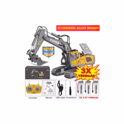 RC Car Remote Control Excavator Crawler Tractor Bulldozer Engineering Dump Truck 2.4G Radio Construction - Excavator 3Battery