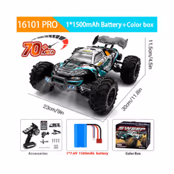 16102PRO Brushless 4WD RC Cars For Adultsï¼1:16 Fast RC Cars With  High-Speed Remote Control Car, All - 16101PRO 70KM-H Box