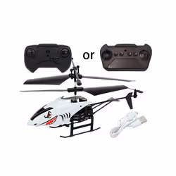2 Channel Helicopter USB Rechargable Remote Control Aircraft Model with LED Light Mini Helicopter for - 3