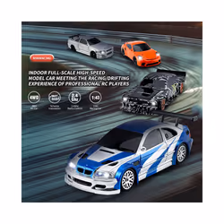 Upgraded Gyro 1/43 RC Drifting Car Racing RTR 4WD High Speed Radio Control Model 2.4G Drift Race Vehicle - 4301 with gyro