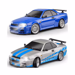 2.4G LD1899 Remote Control Car 1/18 Rear Wheel Drive GTR Drift Car Racing Vehicles Models Toys With - LD1899 Silver
