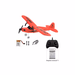 FX803 RC Plane 2.4G 2CH EPP Foam Remote control Airplane Super Glider Aircraft Outdoor Plane Toys for - Red W 1 battery