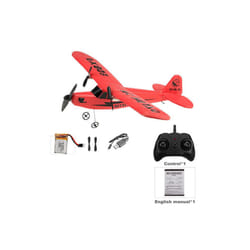 FX803 RC Plane 2.4G 2CH EPP Foam Remote control Airplane Super Glider Aircraft Outdoor Plane Toys for - Red W 1 battery