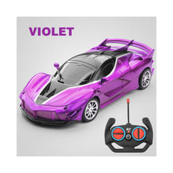 1/18 RC Car LED Light Radio Remote Control Sports Cars Racing High Speed Drive Vehicle Drift Boys Girls - violet