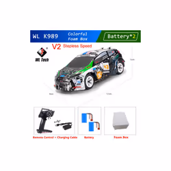 WLtoys Mini RC Racing Car High Speed Off-Road Remote Control Drift Toys Alloy Vehicle for Children Kids - K989-V2-B2