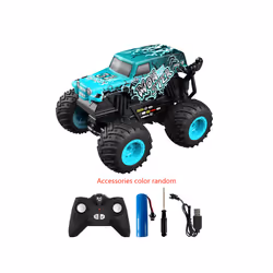 2.4G Remote Control Stunt Dance Car RC Drift Car High Speed Rocking Spray Remote Control Cars Off-road - T200cyan00186