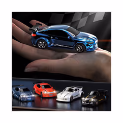 ZWN 2.4G RC Simulation Mini Drift Car Palm Racing Model Desktop Toys 1/64 Scale 4WD Remote Control Car - KF20 Black OB