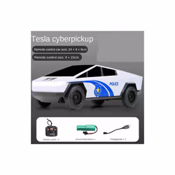 Children Remote Controlled Car Pickup Truck Toy Charging Four-way Race Car Drop Resistant Toy Car For - F110003 white