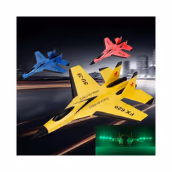 SU35 RC Plane FX620 FX820 2.4G Remote Control Flying Model Glider Airplane With LED Lights Aircraft - Yellow