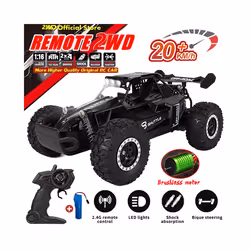 RC Car 2.4Gh Model With LED Lights 2WD High Speed Off-road Remote Control Climbing Vehicle Outdoor Cars - Orange