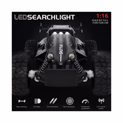 RC Car 2.4Gh Model With LED Lights 2WD High Speed Off-road Remote Control Climbing Vehicle Outdoor Cars - Orange
