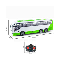 Rc Large Electric Bus Radio Controlled Car Tour Bus School Bus Model With LED Radio Control Machine - green