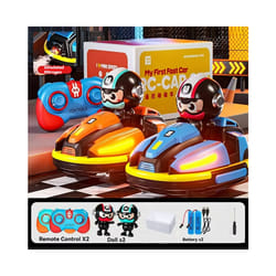 2.4G RC Battle Bumper Car Toy Toddler Boy Girl Catapult Robot Karting Toy with Music Light RC Battle - 2pcs